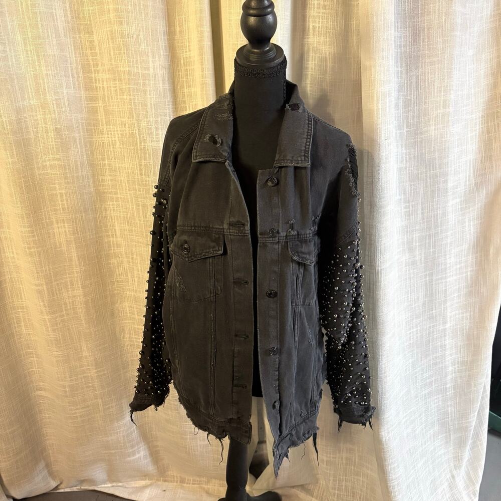Sunset & Spring Studded Jean Jacket